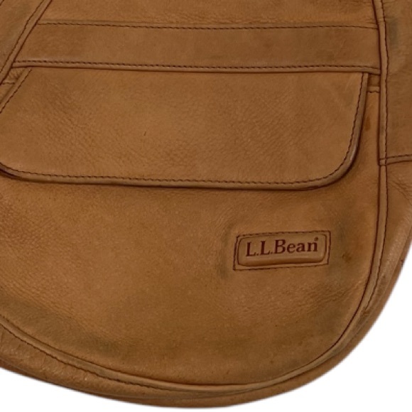 L.L. Bean Sling Style Crossbody Backpack AmeriBag Healthy Back Leather - Picture 6 of 6